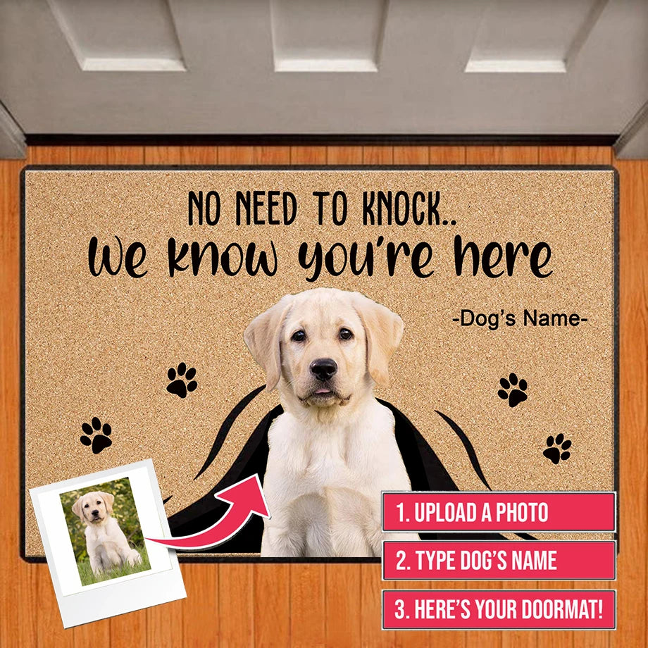 Personalized Dog Welcome Mat Custom Doormat With Pet&
