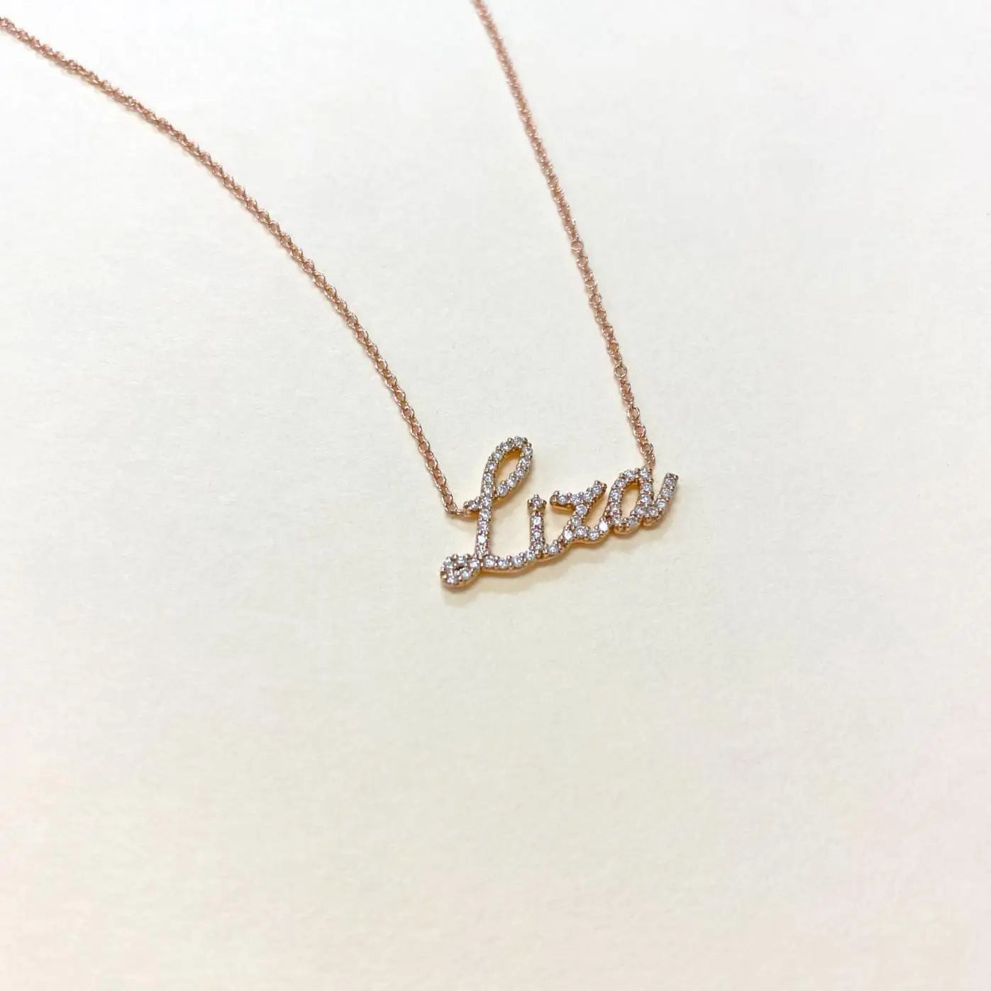 Personalized Nameplate Diamond Necklace Custom Text Diamond Name Necklace Personalized Custom Jewelry Holiday Gift For Mother