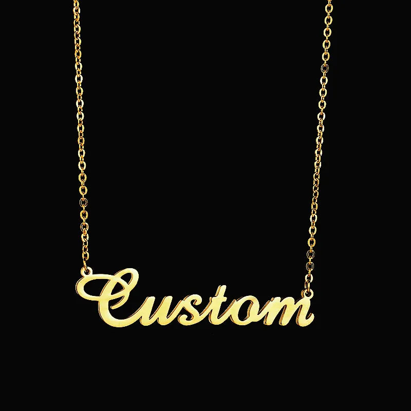 Custom Necklace for Women 2022 Personalized Letter Choker Customized Jewelry Pendant Nameplate with Stainless Steel Initials