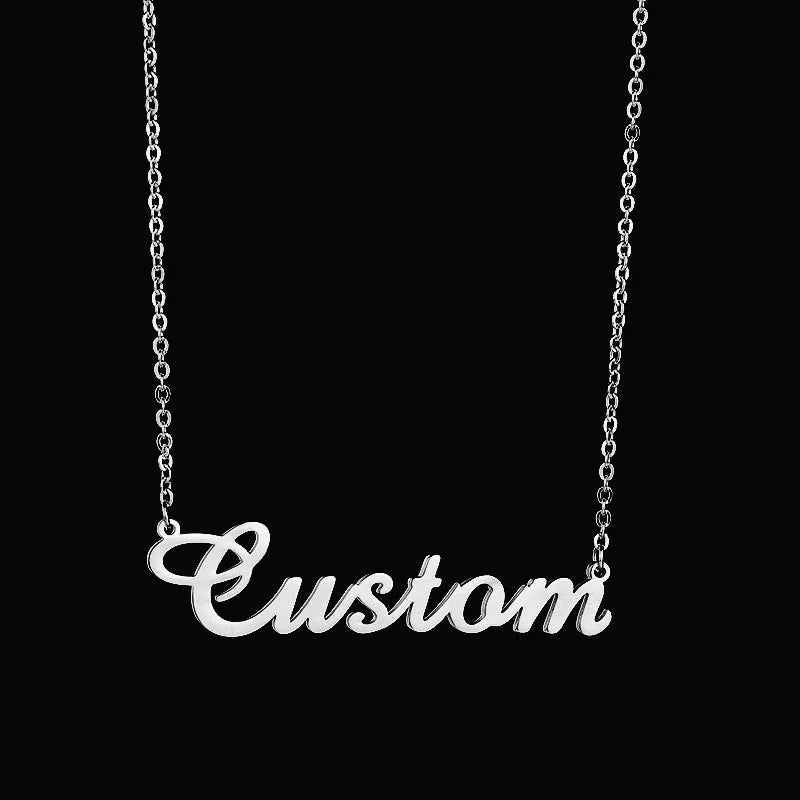 Custom Necklace for Women 2022 Personalized Letter Choker Customized Jewelry Pendant Nameplate with Stainless Steel Initials