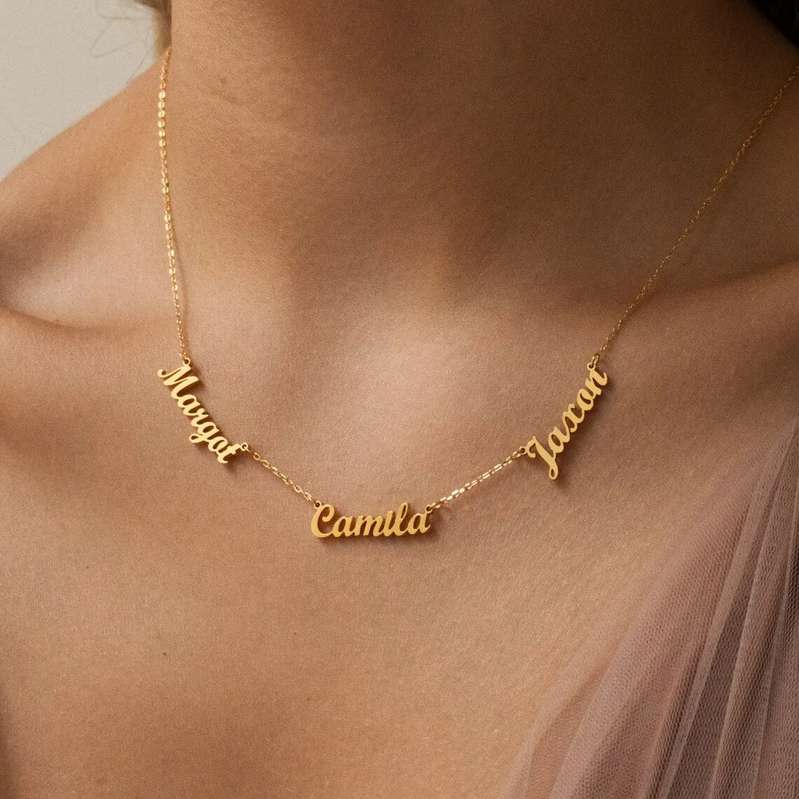 Personalized Family Members Name Necklace Women Custom Stainless Steel Familial ID Nickname Pendant Necklaces Mother Jewelry